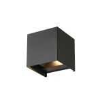 D'Lite LED Wall Light Elingen Aluminium Black 4.9W 480lm - 830 Warm White