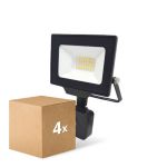 Multipack 4x Noxion LED Floodlight Beamy G3 20W 2200lm 100D - 830 Warm White | IP65 - Motion and Light Sensor - Symmetrical