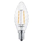 Philips Corepro LED Candle E14 Twisted Candle Filament Clear 2W 250lm - 827 Extra Warm White | Replaces 25W