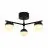 Nordlux Contina Ceiling Light Metal Black | Suitable for 3x G9