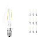 Multipack 10x Ledvance CLASSIC LED E14 Candle Filament Clear 2.5W 250lm - 827 Extra Warm White | Replaces 25W