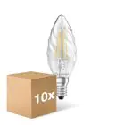 Multipack 10x Ledvance LED Classic E14 Candle Filament Clear 4W 470lm - 827 Extra Warm White | Replaces 40W